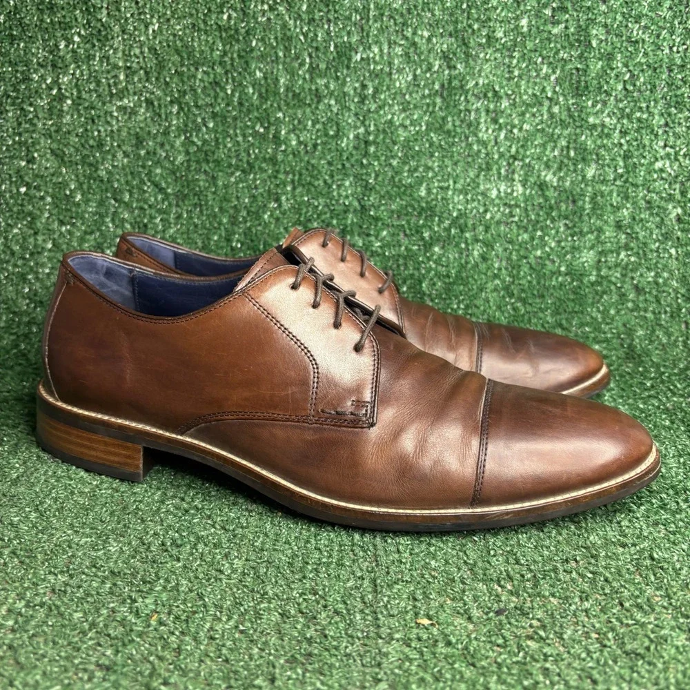 Cole Haan Lenox Hill Cap Toe Leather Classic Formal Oxford Brown Mens Sz 10.5 M